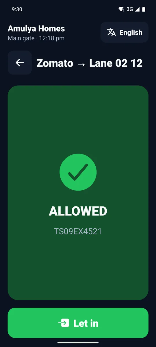 Allowed, with a Let in button