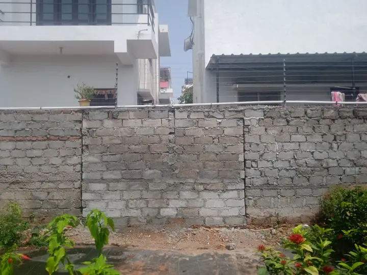 The rebuilt compound wall, 2024