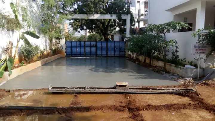 A finished concrete street, 2018